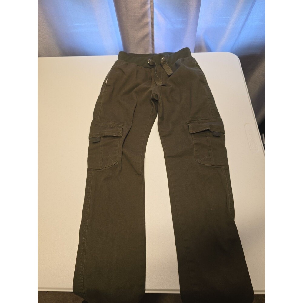 Buzz Cuts Boys Size 12 Olive Green Cargo Pants Elastic Waist Band